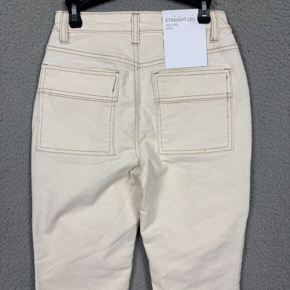 Indigo Rein Juniors' Women's Baggy Denim Jeans Straight Leg Beige Size 0 NWT's - Picture 4 of 8